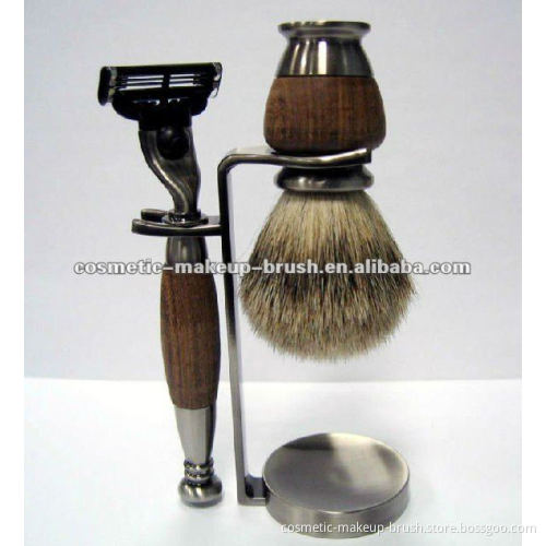 Professional Men's travel shaving brush kit